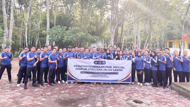 Kalapas berpesan Jaga Hutan sekaligus Gelar FMD dan Jalan Santai di Hutan Kota Bagansiapiapi 