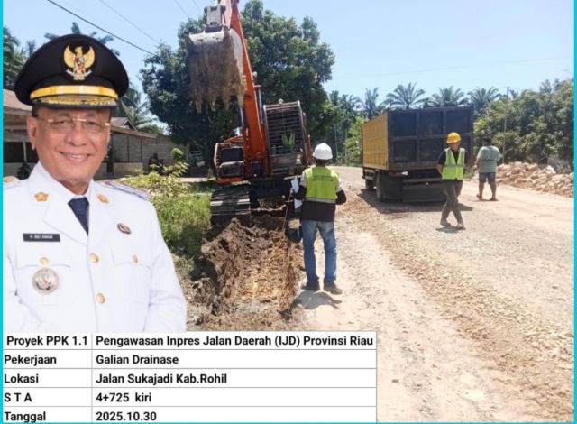 Bupati Rokan Hilir H Bistamam : Terimakasih PUPR dan BPJN Riau, Jalan Berkat KM 8-16 Diperbaiki Lewat Program Inpres